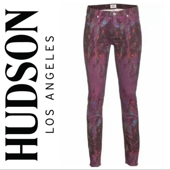 Hudson Nico Mid-rise Skinny Splatter Jeans Size 26 ZEN NWT - Picture 1 of 11